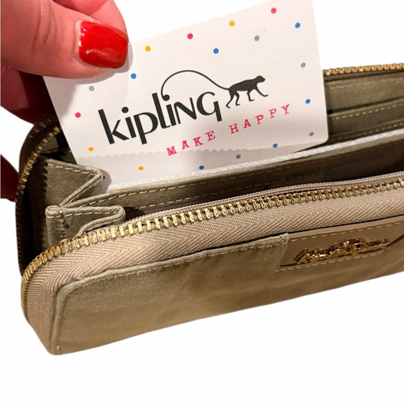 Kipling Dolan Handbag and Wallet Set Metallic Taupe - Picture 9 of 13